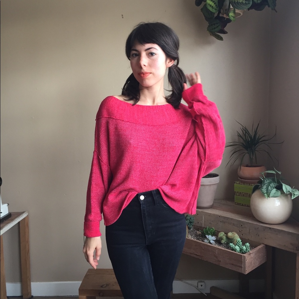 Hot pink sweater